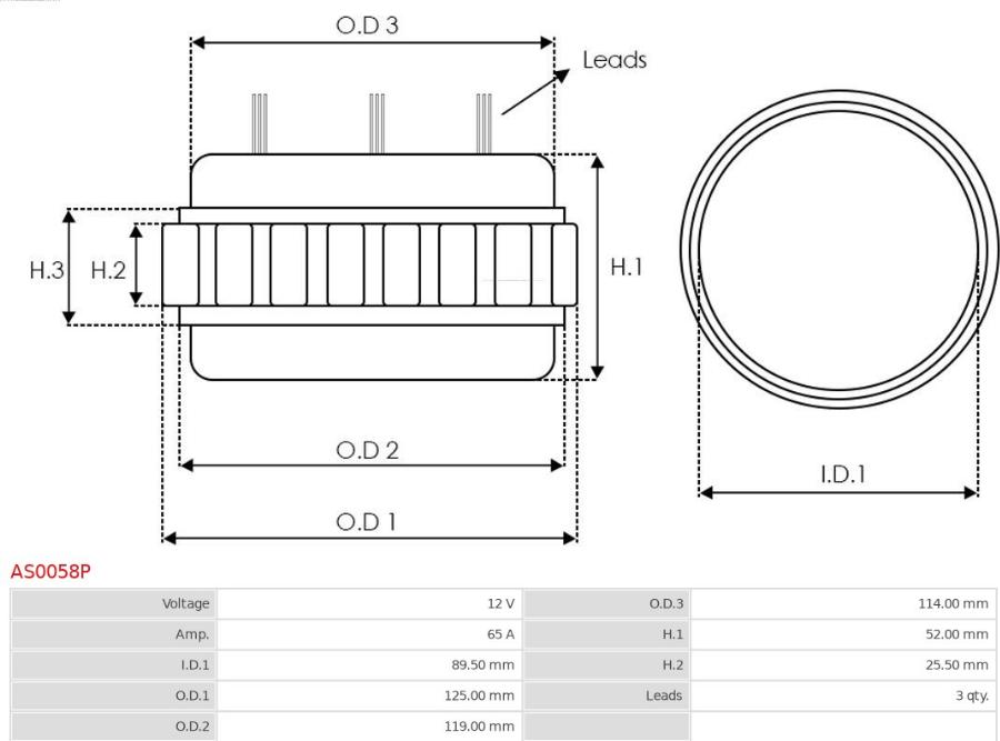 AS-PL AS0058P - Statore, Alternatore autozon.pro