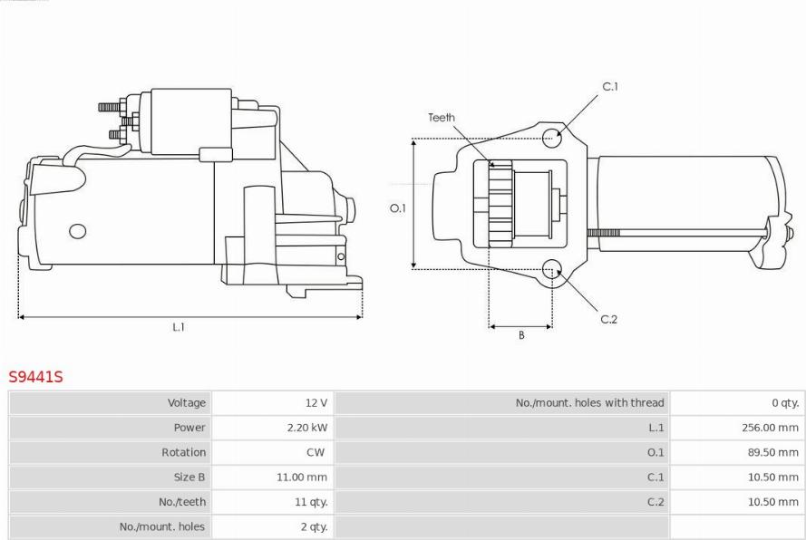 AS-PL S9441S - Motorino d'avviamento autozon.pro