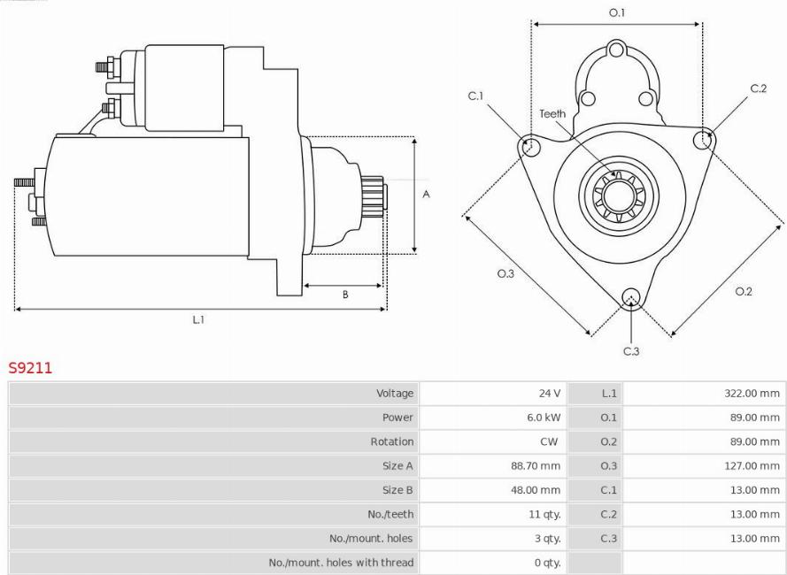 AS-PL S9211 - Motorino d'avviamento autozon.pro