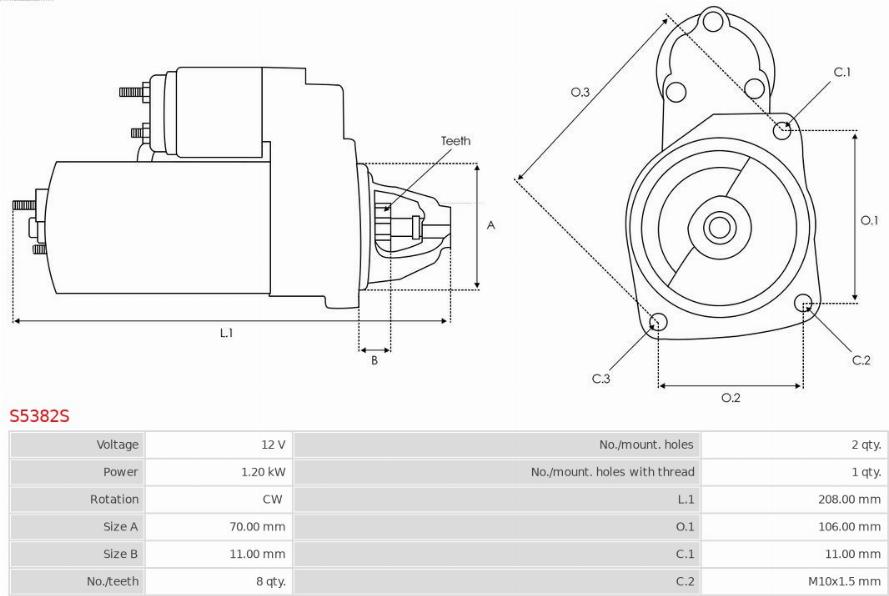 AS-PL S5382S - Motorino d'avviamento autozon.pro