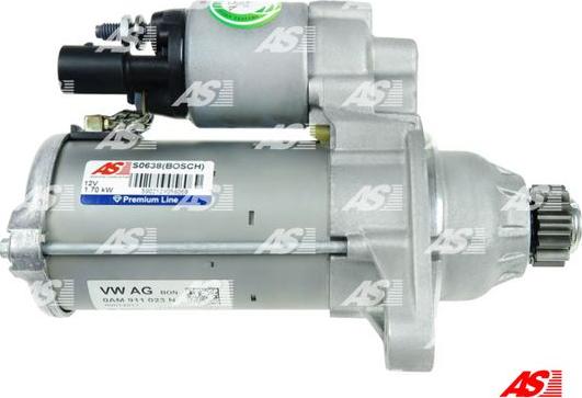 AS-PL S0638(BOSCH) - Motorino d'avviamento autozon.pro