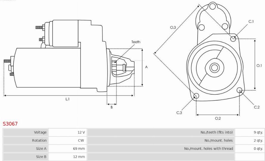 AS-PL S3067 - Motorino d'avviamento autozon.pro