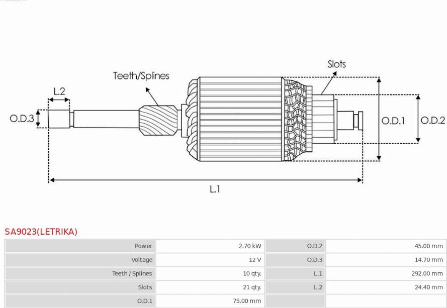 AS-PL SA9023(LETRIKA) - Ancorina, Starter autozon.pro