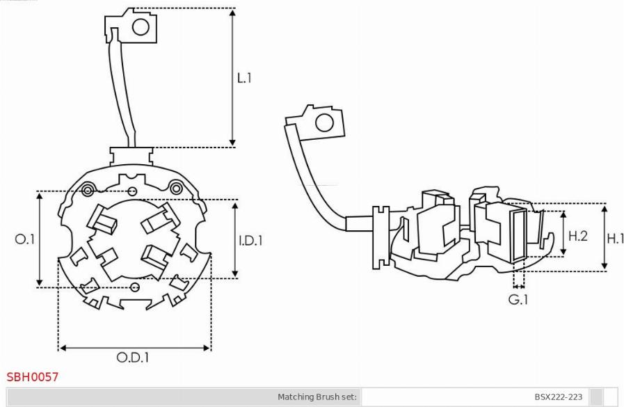 AS-PL SBH0057 - Supporto, Spazzole in carbone autozon.pro