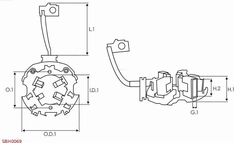 AS-PL SBH0069 - Supporto, Spazzole in carbone autozon.pro