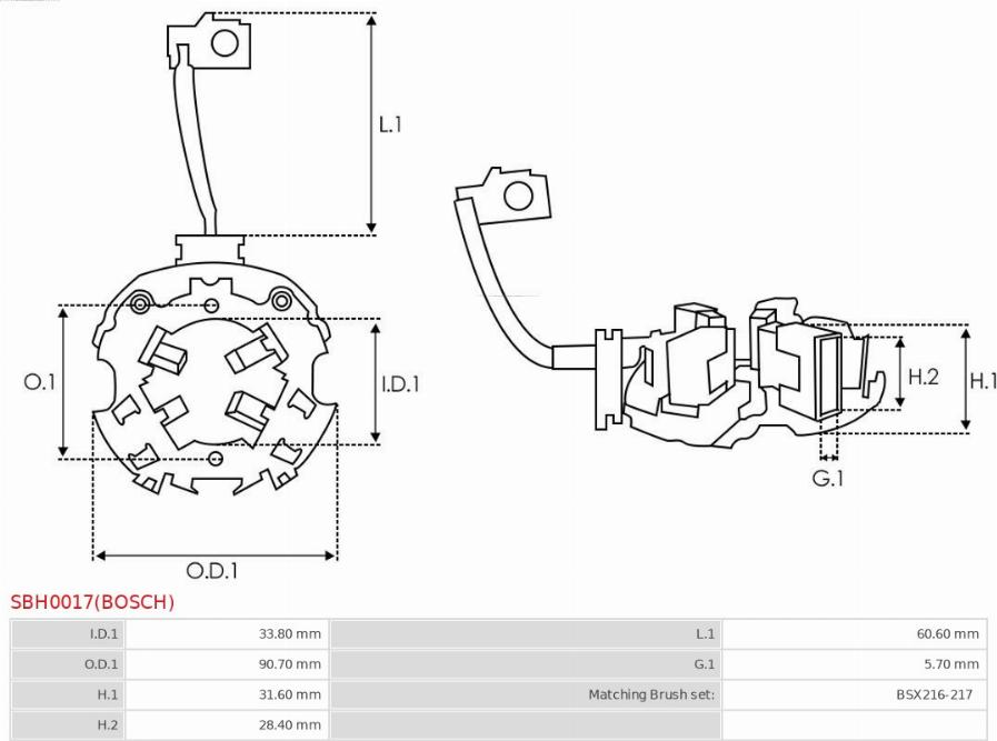 AS-PL SBH0017(BOSCH) - Supporto, Spazzole in carbone autozon.pro