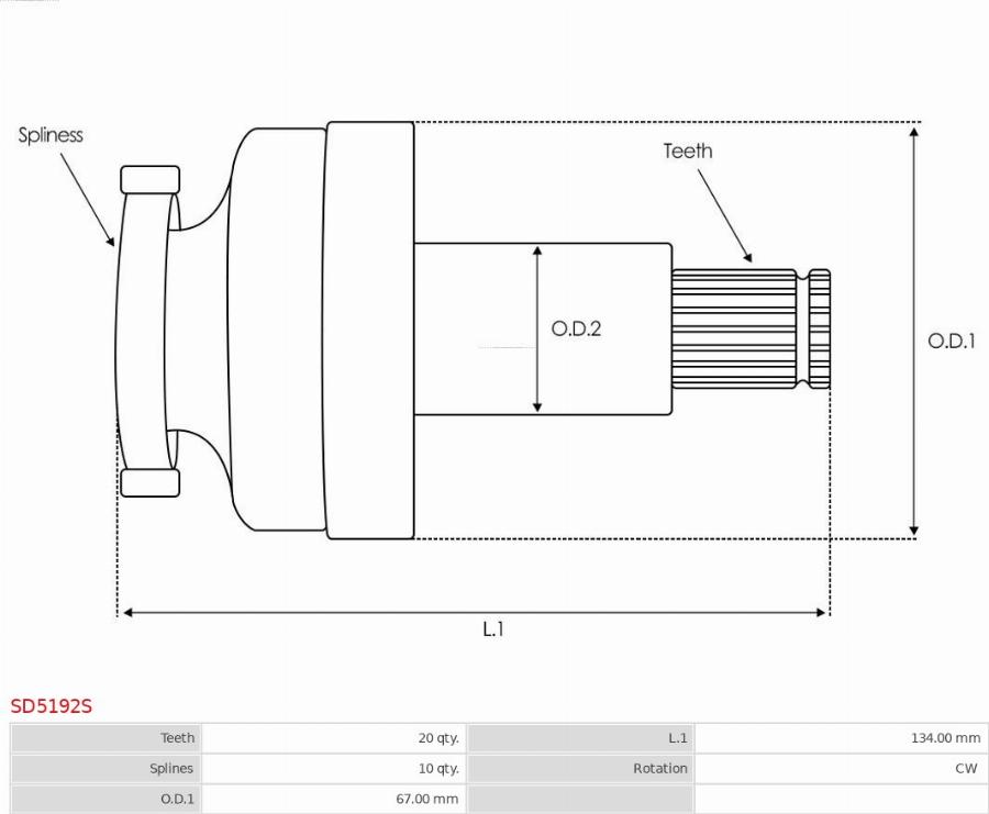 AS-PL SD5192S - Pignone, Motorino d'avviamento autozon.pro