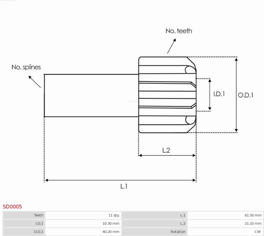 AS-PL SD0005 - Pignone, Motorino d'avviamento autozon.pro