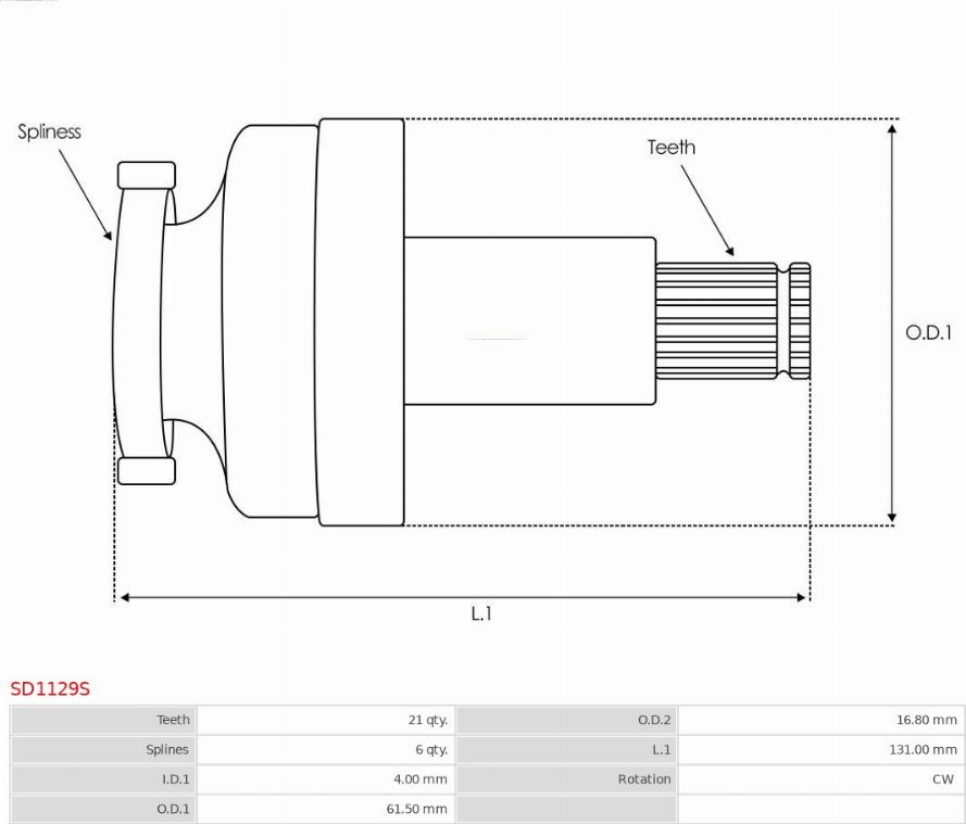 AS-PL SD1129S - Pignone, Motorino d'avviamento autozon.pro