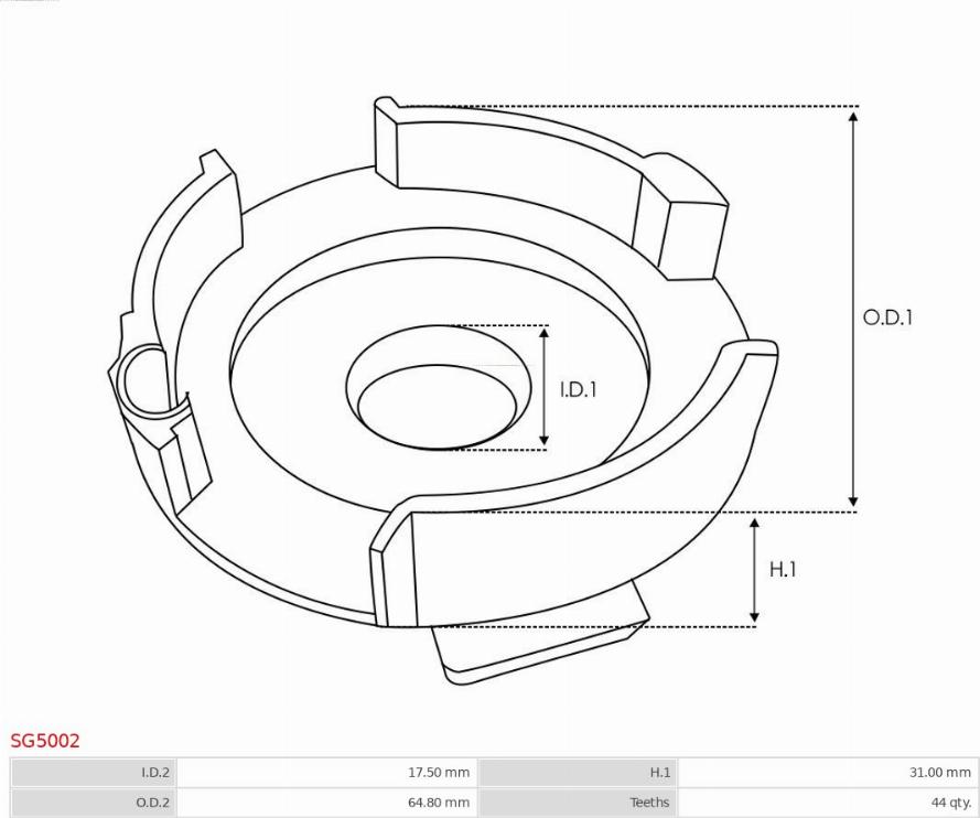 AS-PL SG5002 - Kit riparazione, Motorino avviamento autozon.pro