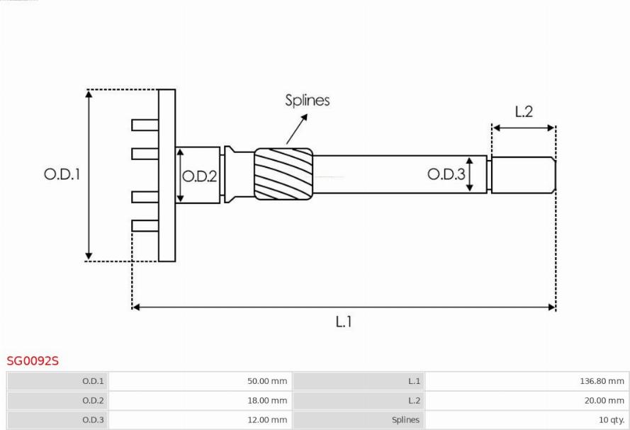 AS-PL SG0092S - Kit riparazione, Motorino avviamento autozon.pro