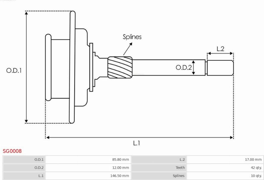 AS-PL SG0008 - Kit riparazione, Rotismo planetario-Starter autozon.pro