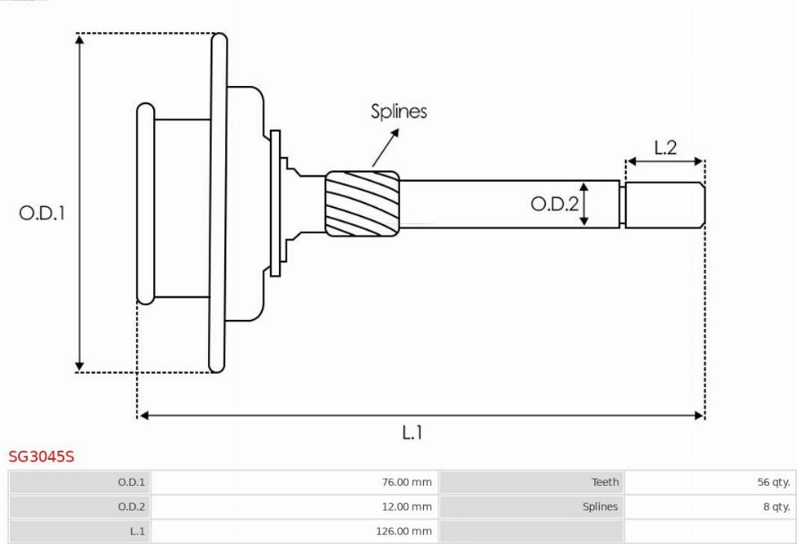 AS-PL SG3045S - Kit riparazione, Rotismo planetario-Starter autozon.pro