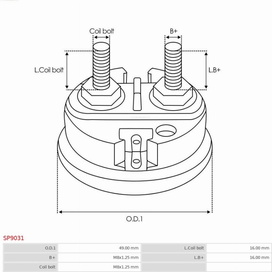 AS-PL SP9031 - Kit riparazione, Motorino avviamento autozon.pro