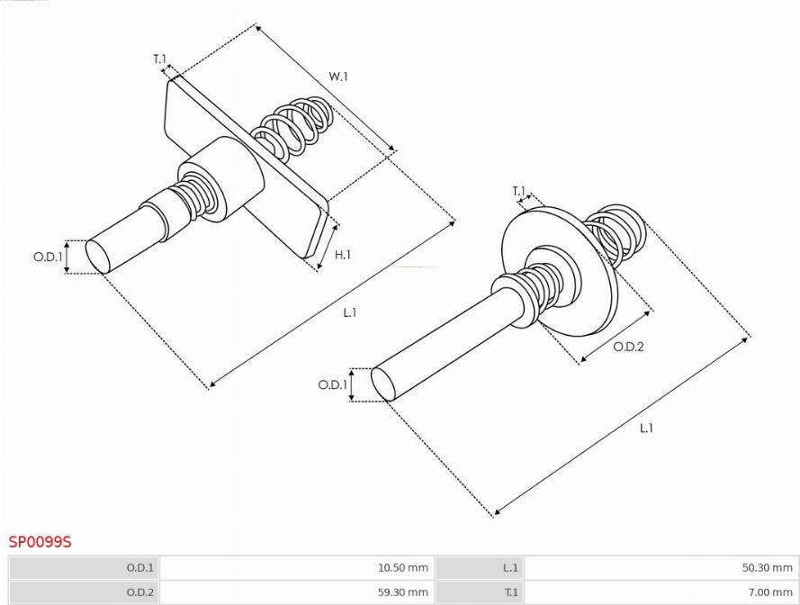 AS-PL SP0099S - Kit riparazione, Motorino avviamento autozon.pro