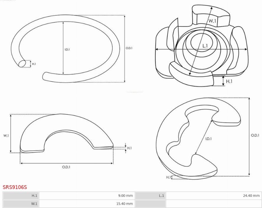 AS-PL SRS9106S - Kit riparazione, Motorino avviamento autozon.pro