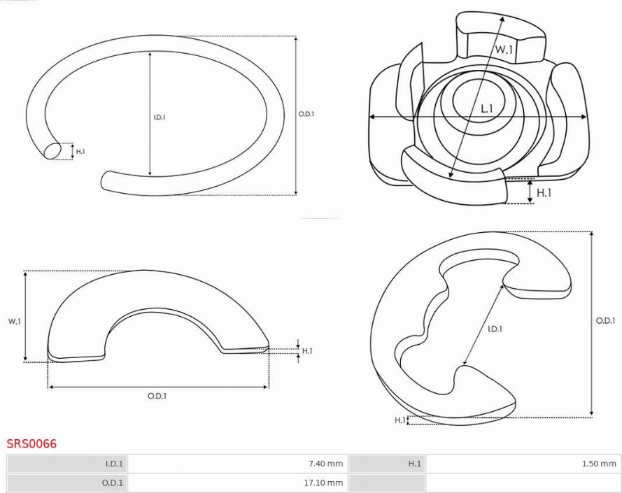 AS-PL SRS0066 - Kit riparazione, Motorino avviamento autozon.pro