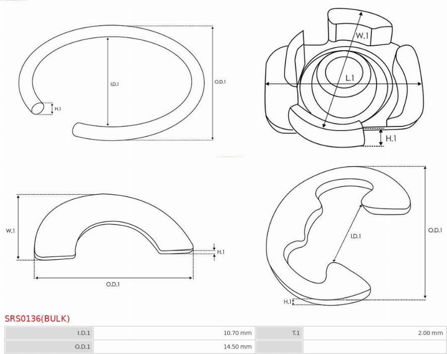 AS-PL SRS0136(BULK) - Kit riparazione, Motorino avviamento autozon.pro