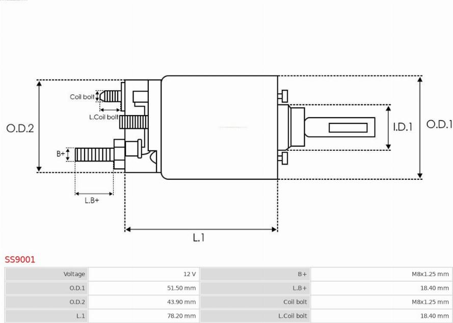 AS-PL SS9001 - Elettromagnete, Motore d'avviamento autozon.pro