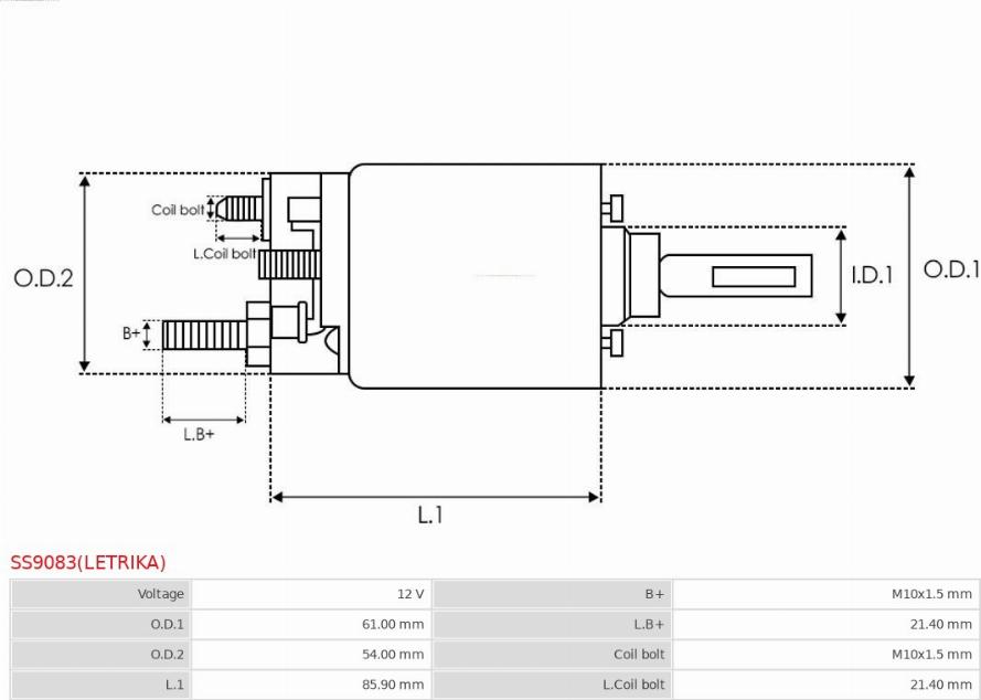 AS-PL SS9083(LETRIKA) - Elettromagnete, Motore d'avviamento autozon.pro