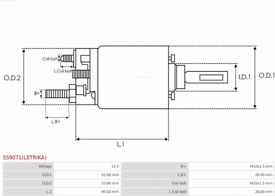 AS-PL SS9071(LETRIKA) - Elettromagnete, Motore d'avviamento autozon.pro