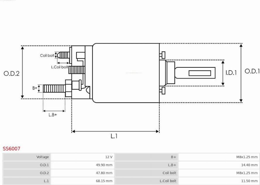 AS-PL SS6007 - Elettromagnete, Motore d'avviamento autozon.pro