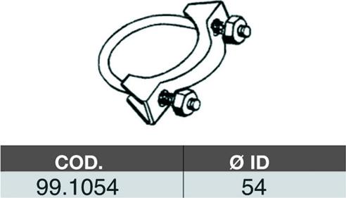 ASSO 99.1054 - Connettore tubi, Imp. gas scarico autozon.pro