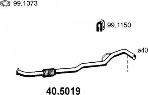 ASSO 40.5019 - Tubo gas scarico autozon.pro