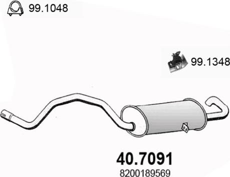 ASSO 40.7091 - Silenziatore posteriore autozon.pro