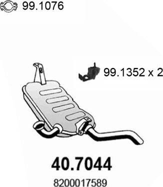 ASSO 40.7044 - Silenziatore posteriore autozon.pro