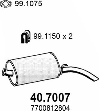 ASSO 40.7007 - Silenziatore posteriore autozon.pro