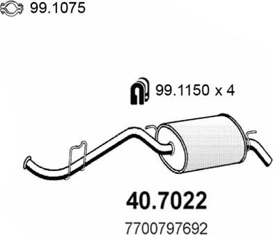 ASSO 40.7022 - Silenziatore posteriore autozon.pro