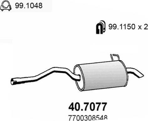 ASSO 40.7077 - Silenziatore posteriore autozon.pro