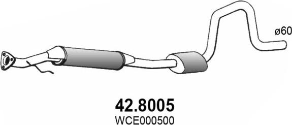 ASSO 42.8005 - Silenziatore centrale / posteriore autozon.pro