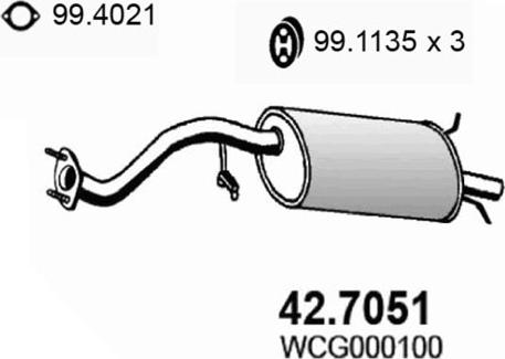 ASSO 42.7051 - Silenziatore posteriore autozon.pro