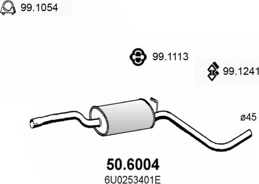 ASSO 50.6004 - Silenziatore centrale autozon.pro