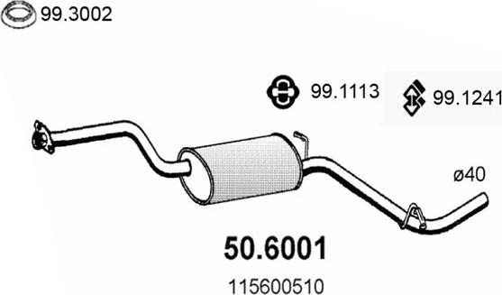 ASSO 50.6001 - Silenziatore centrale autozon.pro