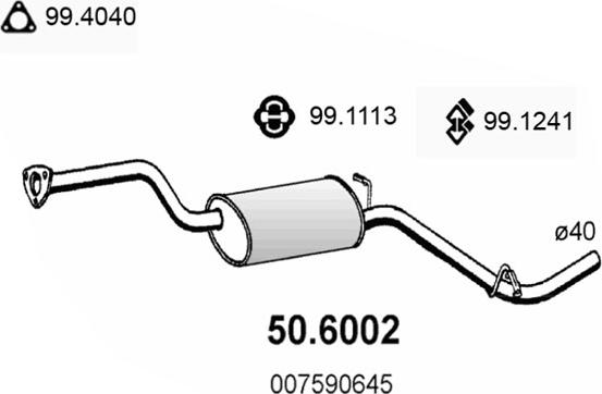 ASSO 50.6002 - Silenziatore centrale autozon.pro