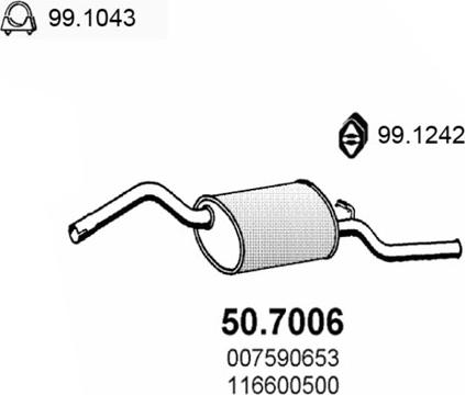 ASSO 50.7006 - Silenziatore posteriore autozon.pro