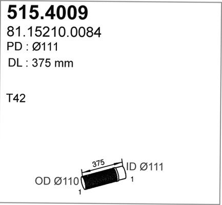 ASSO 515.4009 - Flessibile, Impianto gas scarico autozon.pro