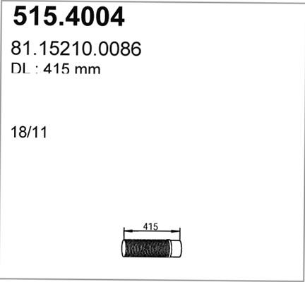 ASSO 515.4004 - Flessibile, Impianto gas scarico autozon.pro