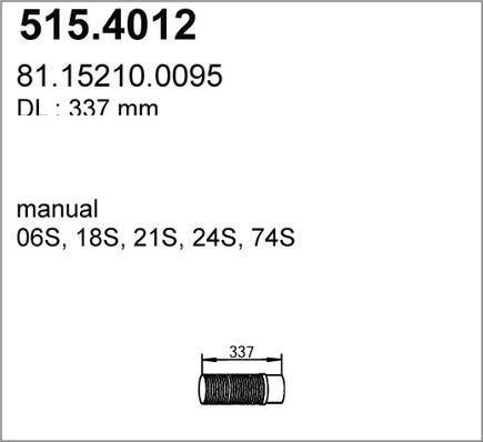 ASSO 515.4012 - Flessibile, Impianto gas scarico autozon.pro