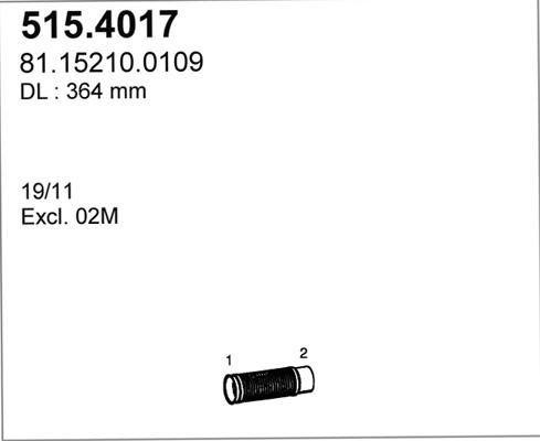 ASSO 515.4017 - Flessibile, Impianto gas scarico autozon.pro