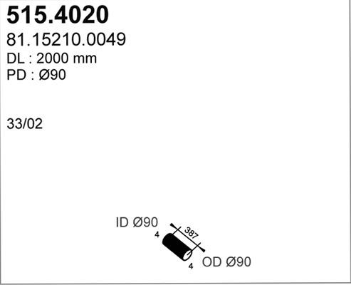 ASSO 515.4020 - Flessibile, Impianto gas scarico autozon.pro