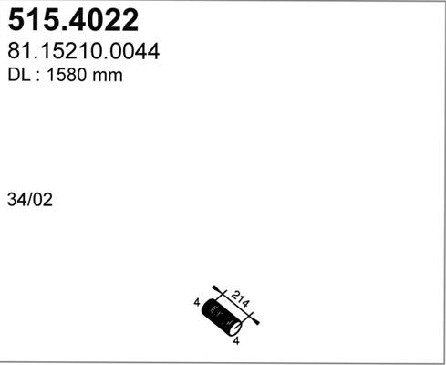 ASSO 515.4022 - Flessibile, Impianto gas scarico autozon.pro