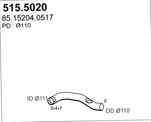 ASSO 515.5020 - Tubo gas scarico autozon.pro