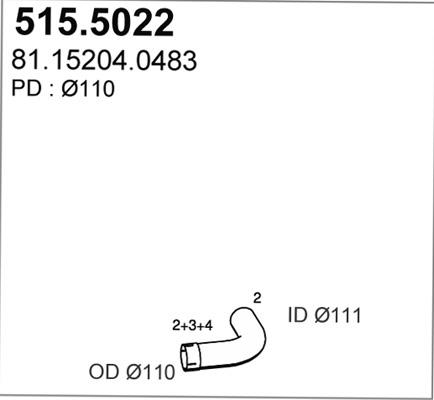 ASSO 515.5022 - Tubo gas scarico autozon.pro