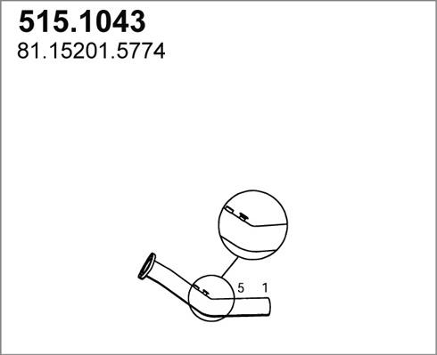 ASSO 515.1043 - Tubo gas scarico autozon.pro