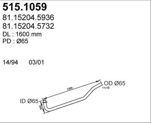 ASSO 515.1059 - Tubo gas scarico autozon.pro