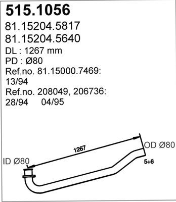 ASSO 515.1056 - Tubo gas scarico autozon.pro